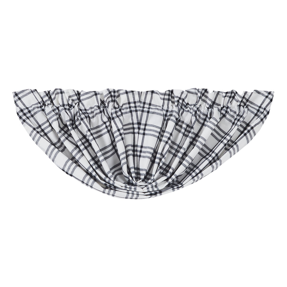 April & Olive Sawyer Mill Black Plaid Balloon Valance 15x60 By VHC Brands