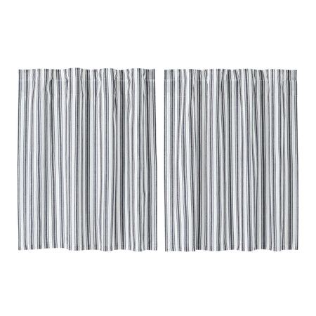 April & Olive Sawyer Mill Black Ticking Stripe Tier Set of 2 L36xW36 By VHC Brands
