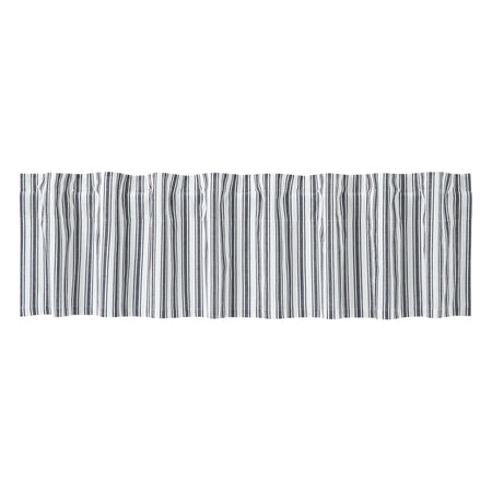 April & Olive Sawyer Mill Black Ticking Stripe Valance 16x72 By VHC Brands