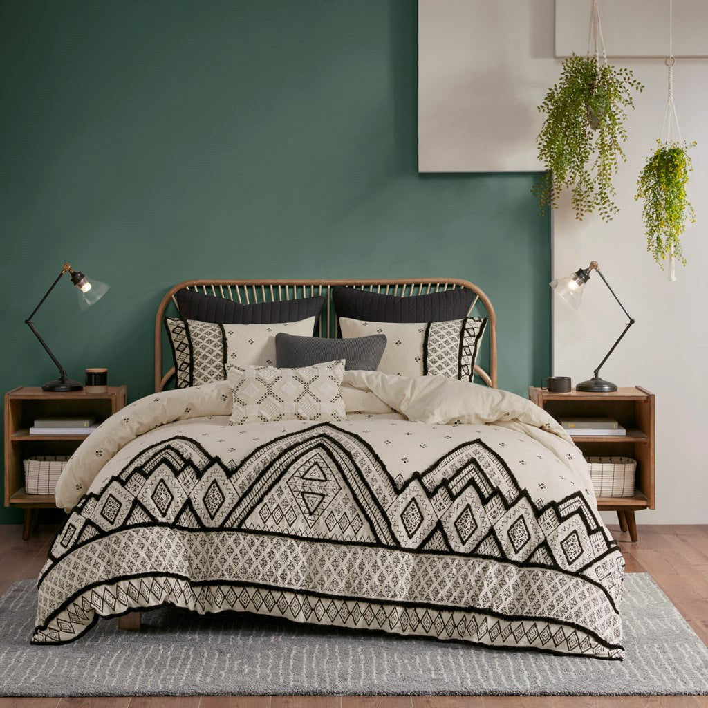INK+IVY Marta 3 Piece Cotton and Flax Linen Blend Comforter Set - Natural  - Full Size / Queen Size Shop Online & Save - ExpressHomeDirect.com
