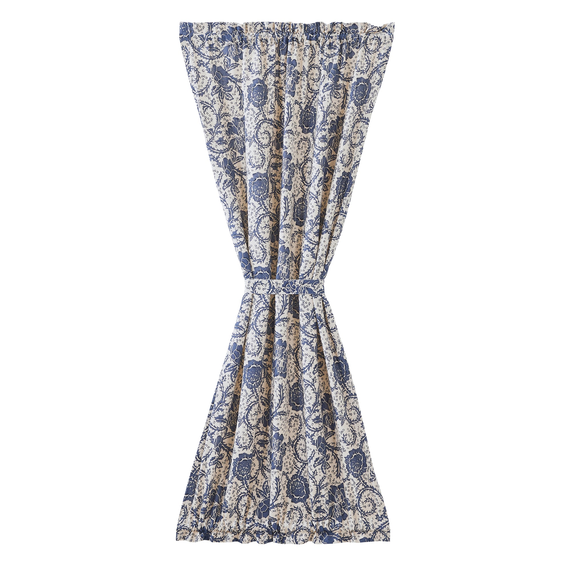 April & Olive Dorset Navy Floral Door Panel 72x40 By VHC Brands