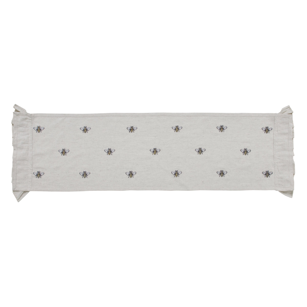 April & Olive Embroidered Bee Runner 13x48 By VHC Brands