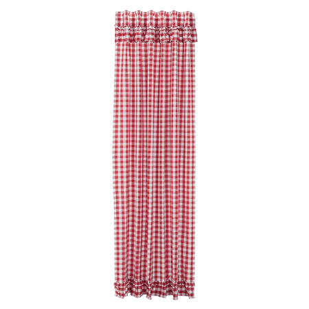 April & Olive Annie Buffalo Red Check Ruffled Panel 96x50 By VHC Brands