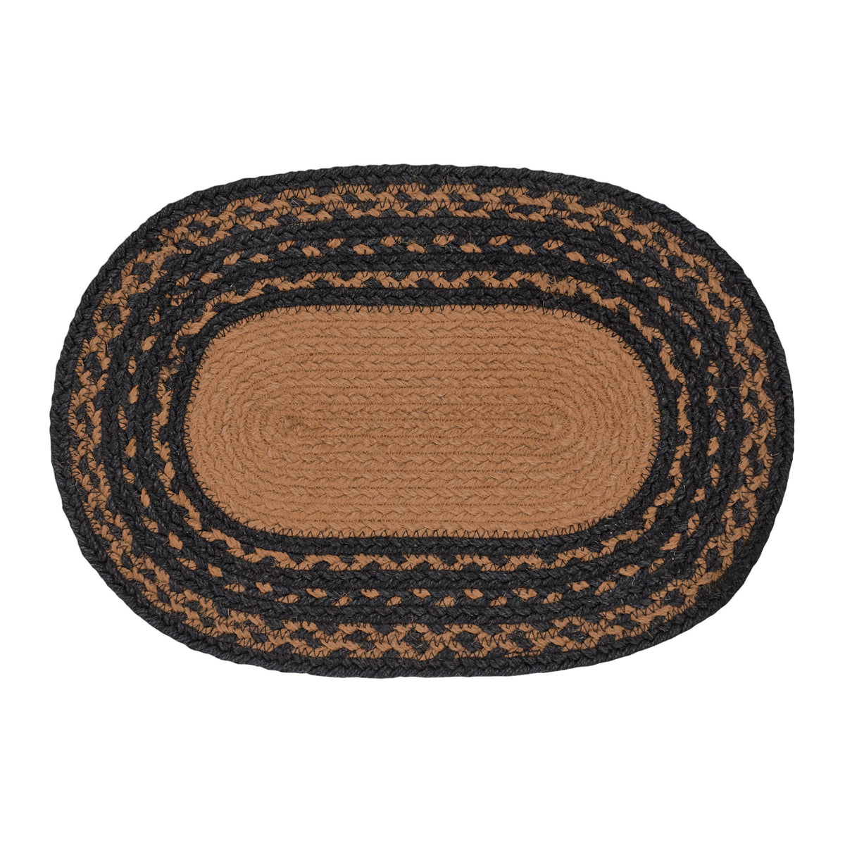 Mayflower Market Farmhouse Jute Placemat Stencil Stars 12x18 By VHC Brands