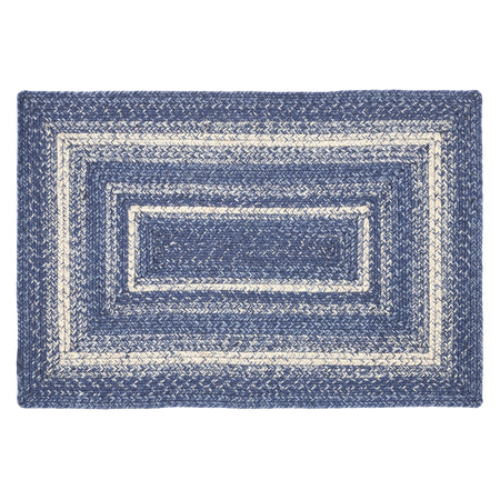 April & Olive Great Falls Blue Jute Rug Rect w/ Pad 24x36 By VHC Brands