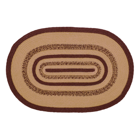 Mayflower Market Potomac Jute Rug Oval Stencil Stars w/ Pad 24x36 By VHC Brands