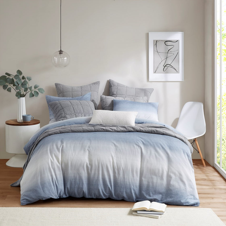 Croscill Casual Callista 3 Piece Duvet Set - Blue  - Full Size / Queen Size Shop Online & Save - ExpressHomeDirect.com