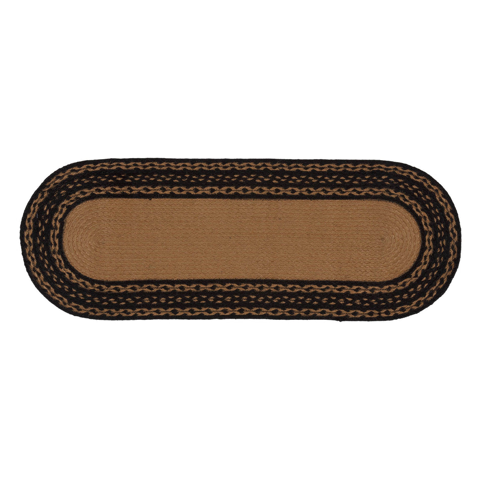 Mayflower Market Farmhouse Jute Runner Stencil Stars 13x36 By VHC Brands