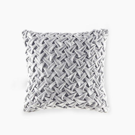 Croscill Classics Winchester Square Decor Pillow - Silver  - 20x20" Shop Online & Save - ExpressHomeDirect.com