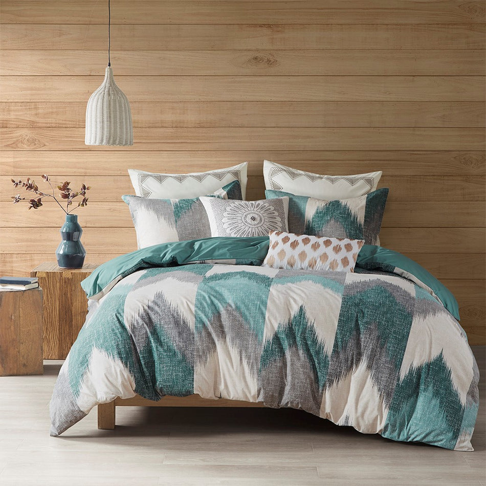 Alpine 3 Piece Comforter Mini Set - Aqua - King Size / Cal King Size