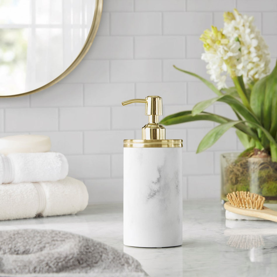 Croscill Corsica Gold Marbled Resin Lotion Pump - Gold  - One Size Shop Online & Save - ExpressHomeDirect.com