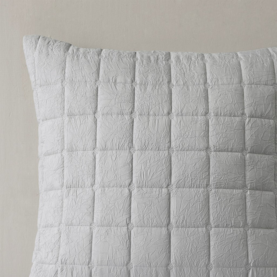 Cocoon Quilt Top Euro Sham - Grey - Euro Sham - 26x26