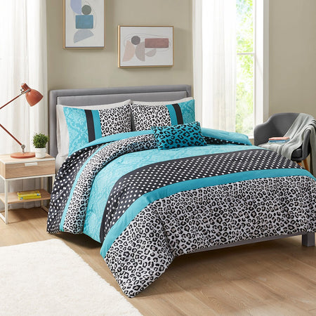 Mi Zone Chloe Comforter Set - Teal - King Size / Cal King Size