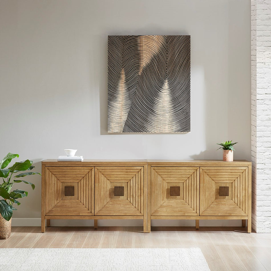 Noah 2-Door Live Edge Accent Cabinet - Brown