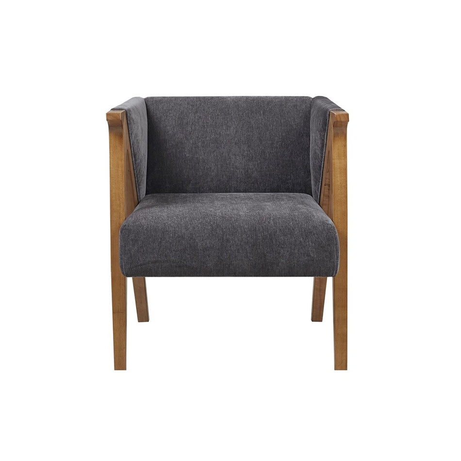 Carla Upholstered Accent Lounge Chair - Charcoal