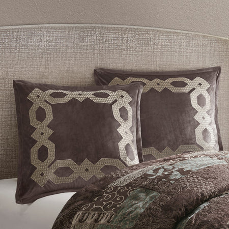 Croscill Classics Clermont European Pillow Sham - Brown  - 26x26" Shop Online & Save - ExpressHomeDirect.com