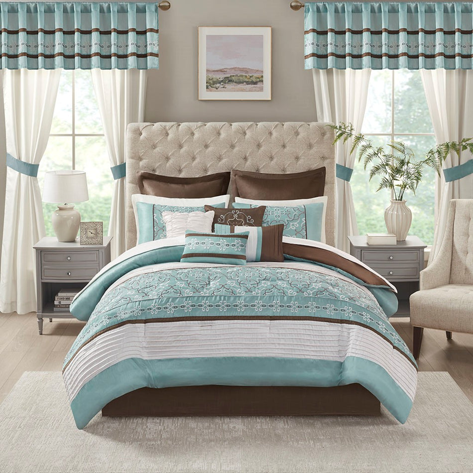 Jelena 24 Piece Room in a Bag - Seafoam - Queen Size